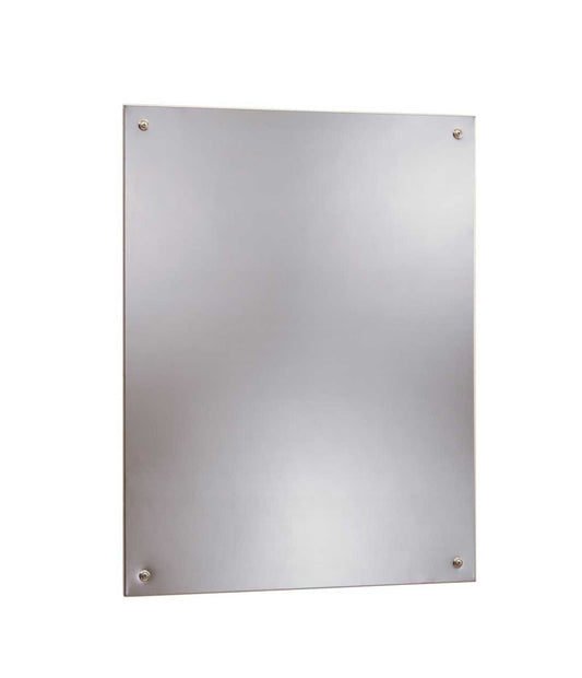 The Bobrick B-1556 Series is a frameless mirror series in bright-polished stainless steel.