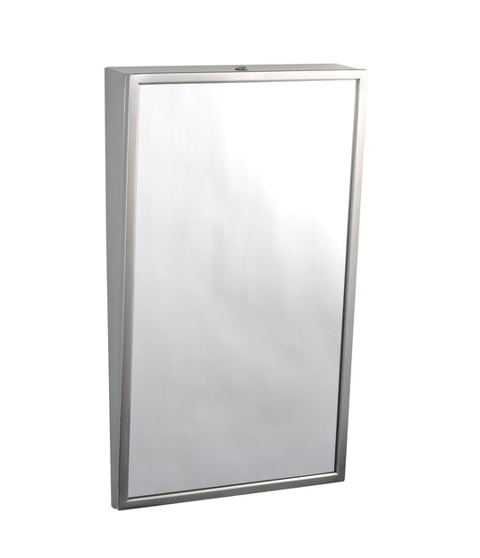The Bobrick B-293 Series mirror provides visibility for wheelchair patients.