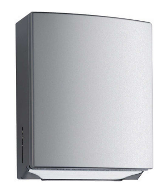 The Bobrick B-4262 is a surface-mounted paper towel dispenser in stainless steel.