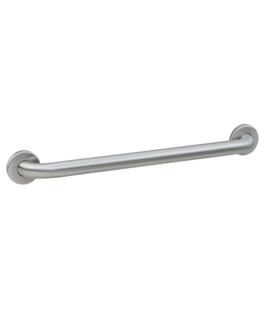 The Bobrick B-5806 Series are handicap grab bars that are stainless steel with a satin, slip-resistant finish.