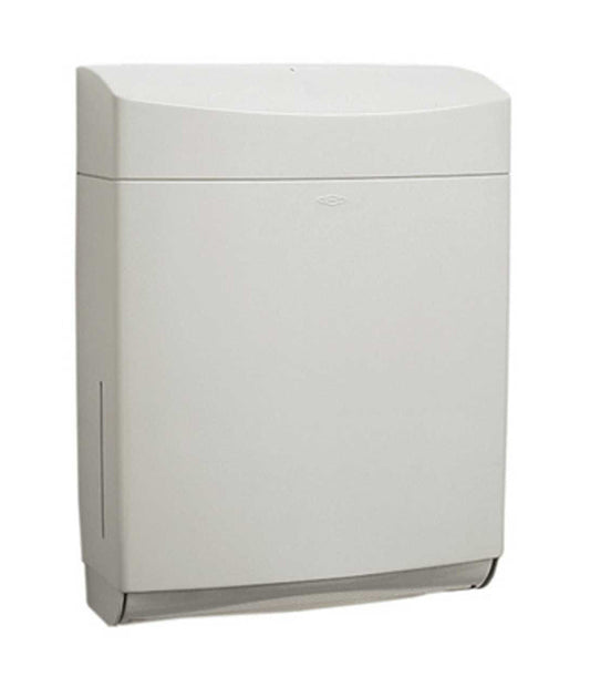 The Bobrick B-5262 is one of our surface-mounted paper towel dispensers in grey ABS plastic.