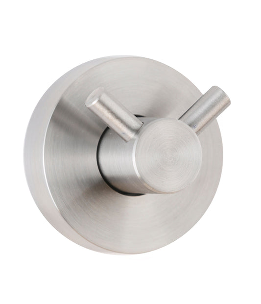 The Bobrick B-549 is a double coat hook in stainless steel.