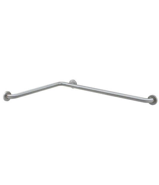 The Bobrick B-68616 is a two-wall horizontal shower grab bar in stainless steel with a satin finish.
