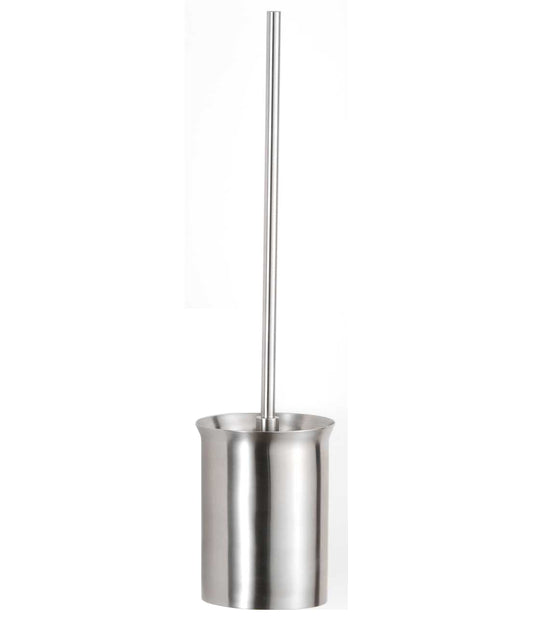 The Bobrick B-544 is a heavy-duty toilet brush holder in stainless steel with a satin finish.
