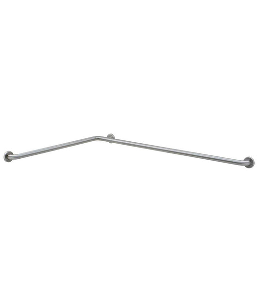 The Bobrick B-68137 is a two-wall, horizontal, 90 degree grab bar in stainless steel with a satin finish. 