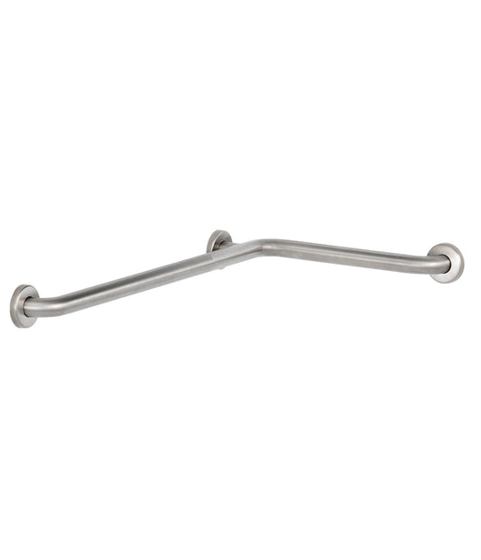 The Bobrick B-6861 is a two-wall shower grab bar in stainless steel with a satin finish.