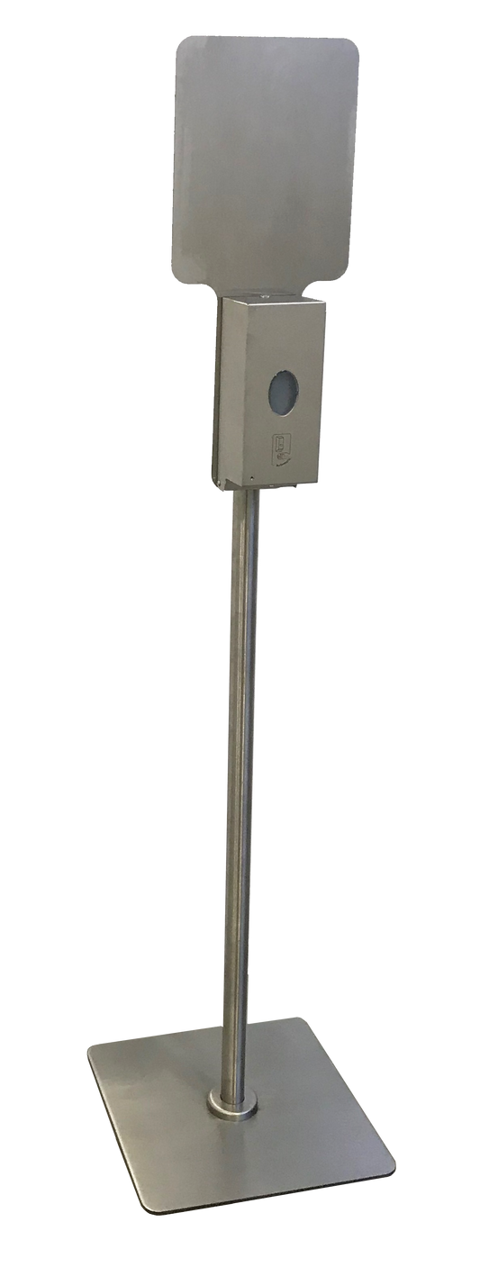 The Bobrick B-2000 is a stainless steel soap dispenser stand with a floor plate that is compatible with our B-2012 and B-2013 wall-mounted soap dispensers.